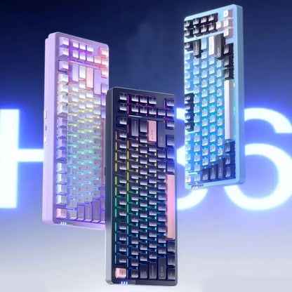 Teclado mecánico trimodo LEOBOG HI86 de aluminio al 75 % 