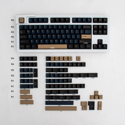 Blue Samurai – 173-Key Cherry Profile PBT ANSI/ISO Keycap Set