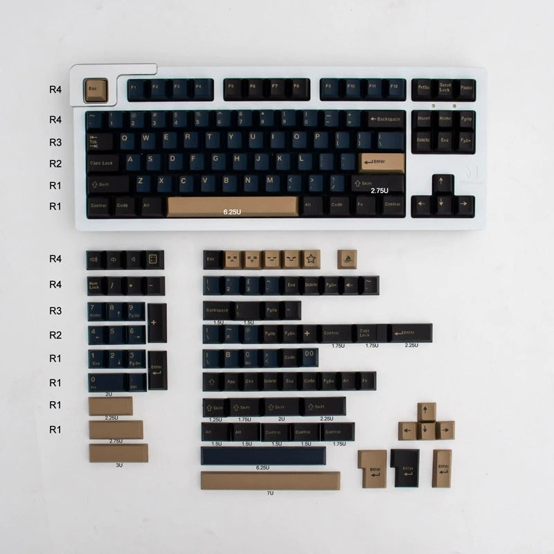 Blue Samurai – 173-Key Cherry Profile PBT ANSI/ISO Keycap Set