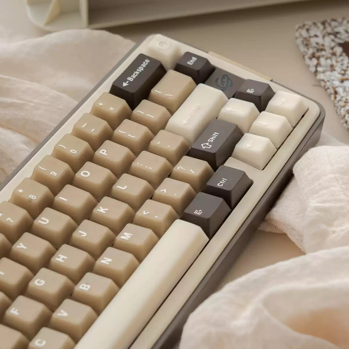 Raw Coconut Latte Semi-Transparent ANSI/ISO Keycap Set