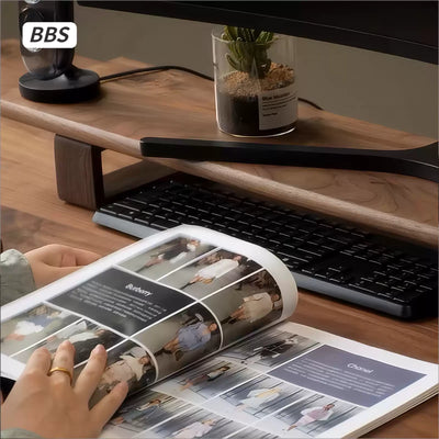 BBS - Black Walnut Standard Monitor Stand