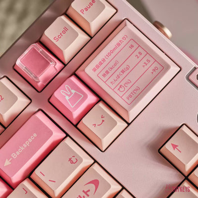 TUTKEYS - Juego de teclas Yakeylt Peach PBT Cherry Profile ANSI/ISO