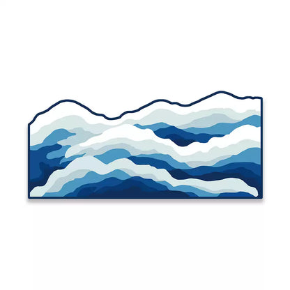 FBB - Wave-Shaped Oversized Mouse Pad – Blue & White