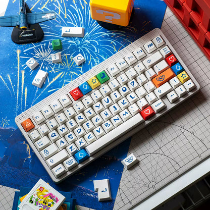 FBB - Bear Retro PBT ANSI/ISO Keycap Set