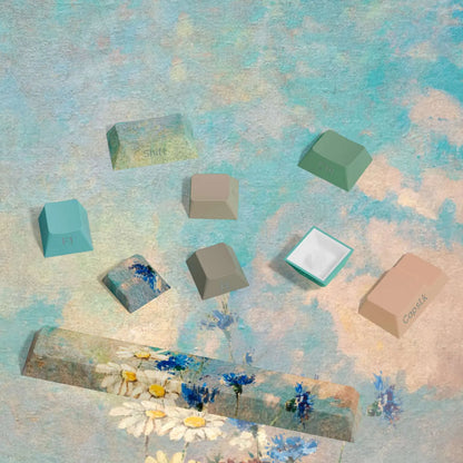 Womier - Keycaps Oil Painting Keycap Set Artistic PBT Keycaps