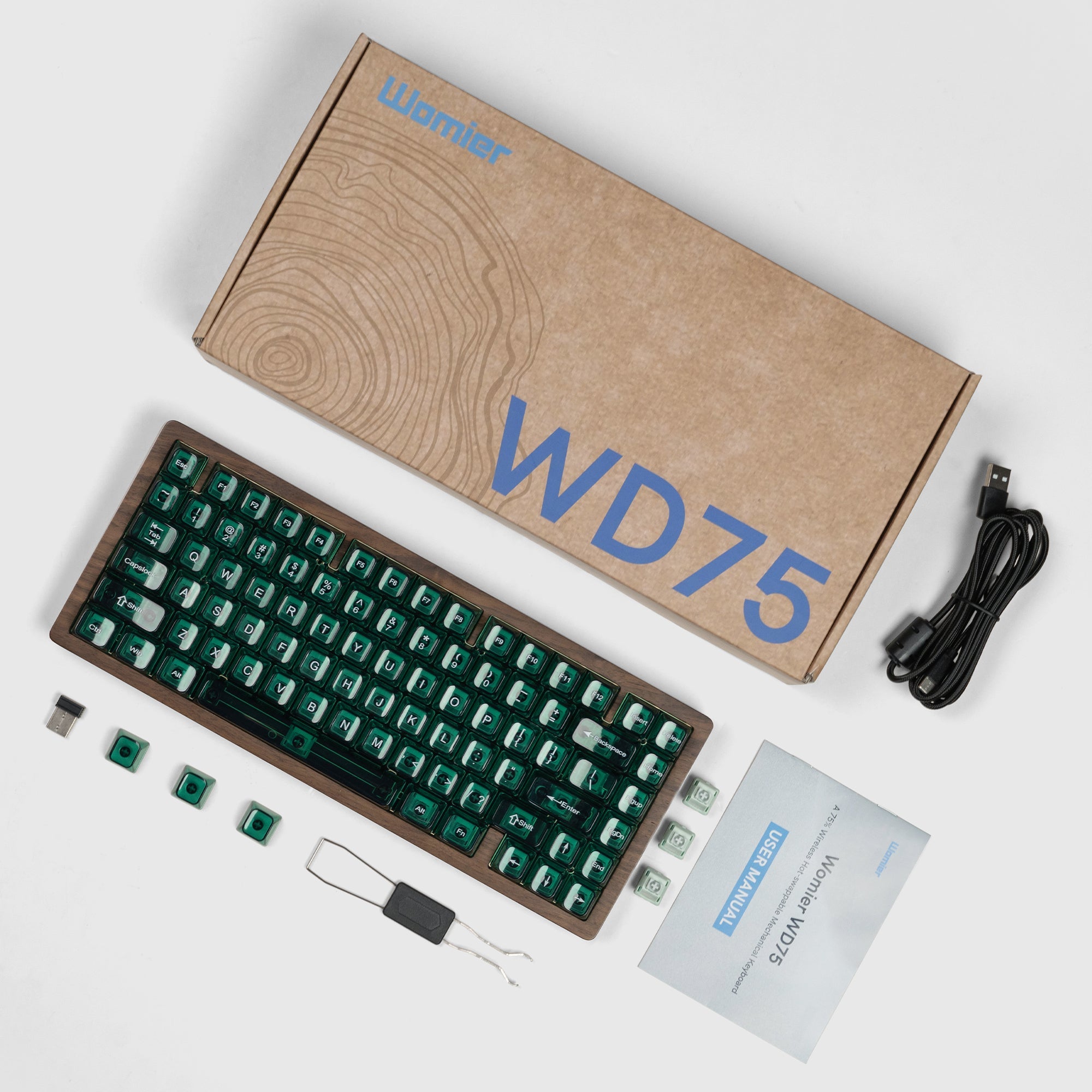 Womier - WD75 75% Gasket-Mount RGB Hot-Swappable Mechanical Keyboard