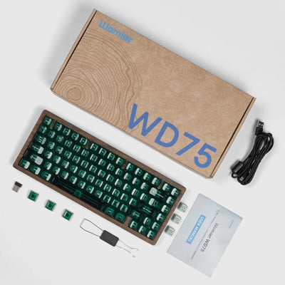 Womier - WD75 Teclado mecánico RGB con montaje de junta (gasket-mount) y hot-swappable del 75%