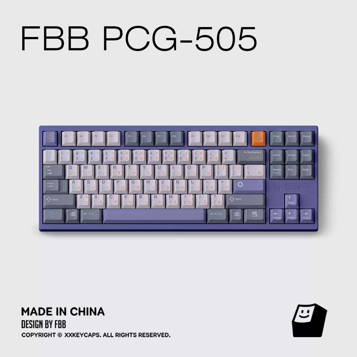 FBB – PGC 505 Retro Lavender PBT-Tastenkappen-Set – 140 Tasten ANSI/ISO