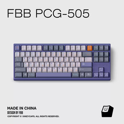 FBB – PGC 505 Retro Lavender PBT-Tastenkappen-Set – 140 Tasten ANSI/ISO
