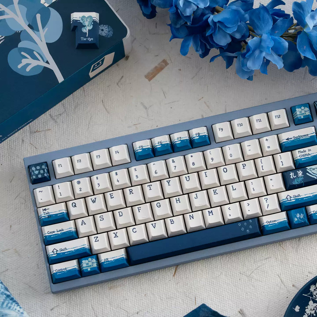 FBB – Tastenkappenset „Chinese Style Tie-Dye“ aus PBT für ANSI/ISO