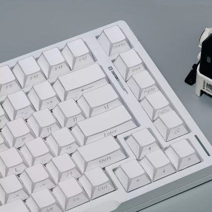 White/Black Refraction Side-Engraved ISO/ANSI Keycap Set