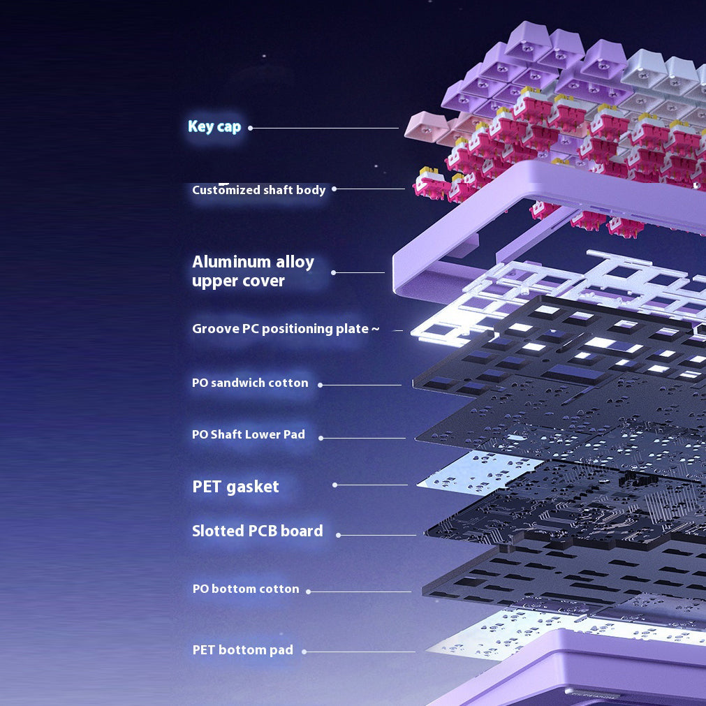 Teclado mecánico trimodo LEOBOG HI86 de aluminio al 75 % 
