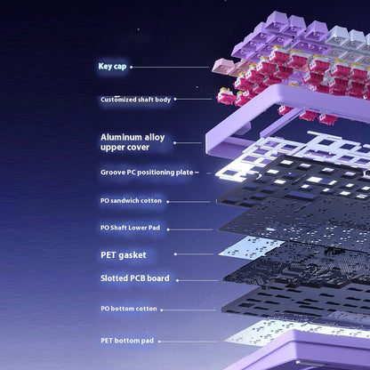 Teclado mecánico trimodo LEOBOG HI86 de aluminio al 75 % 