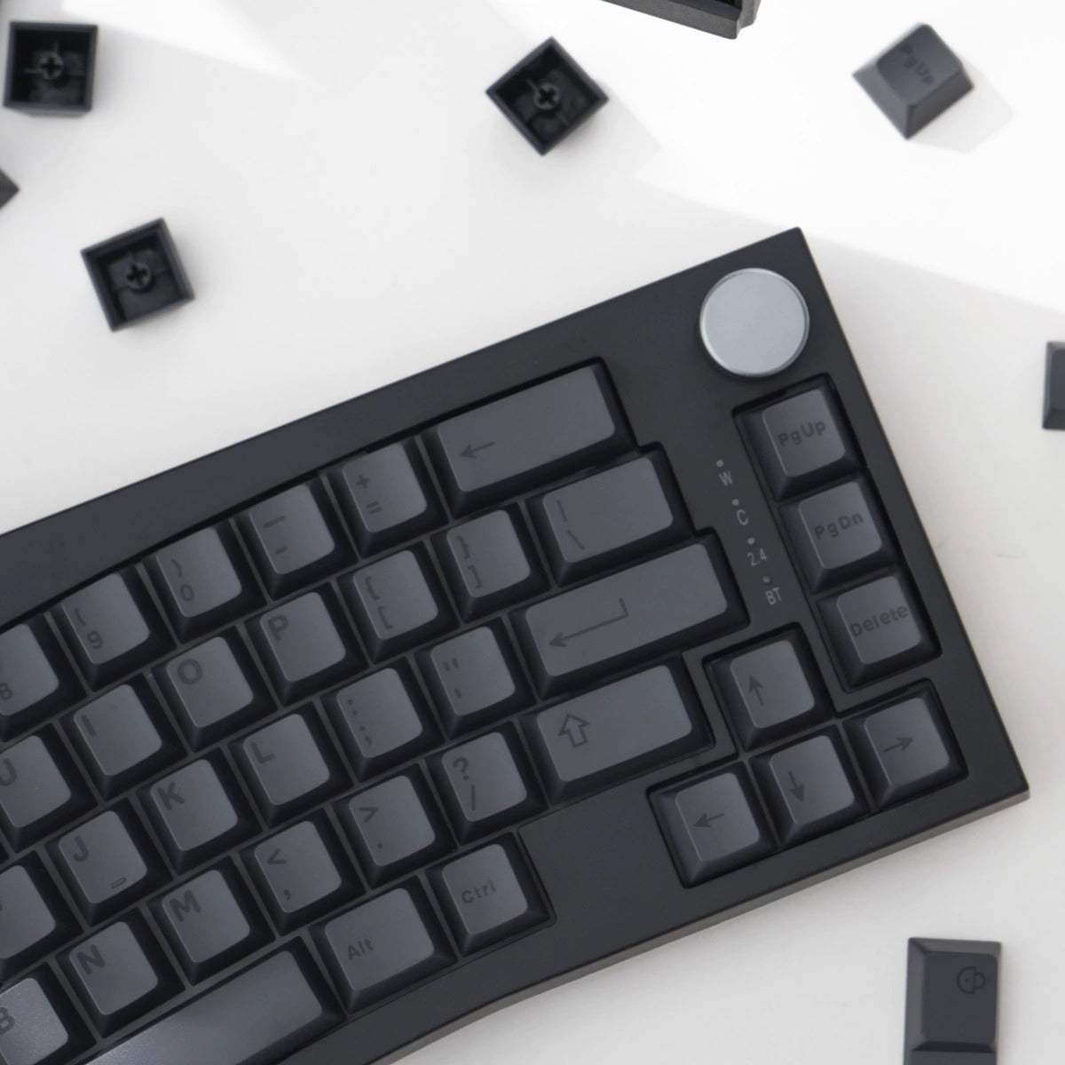 Black on Black Engraved – 152-Key ABS Cherry Profile ANSI Keycap Set