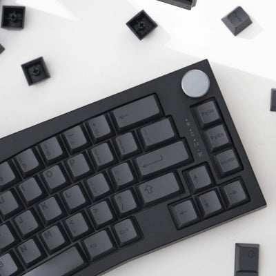 Juego de teclas ANSI con perfil de cereza ABS de 152 teclas grabadas en negro sobre negro