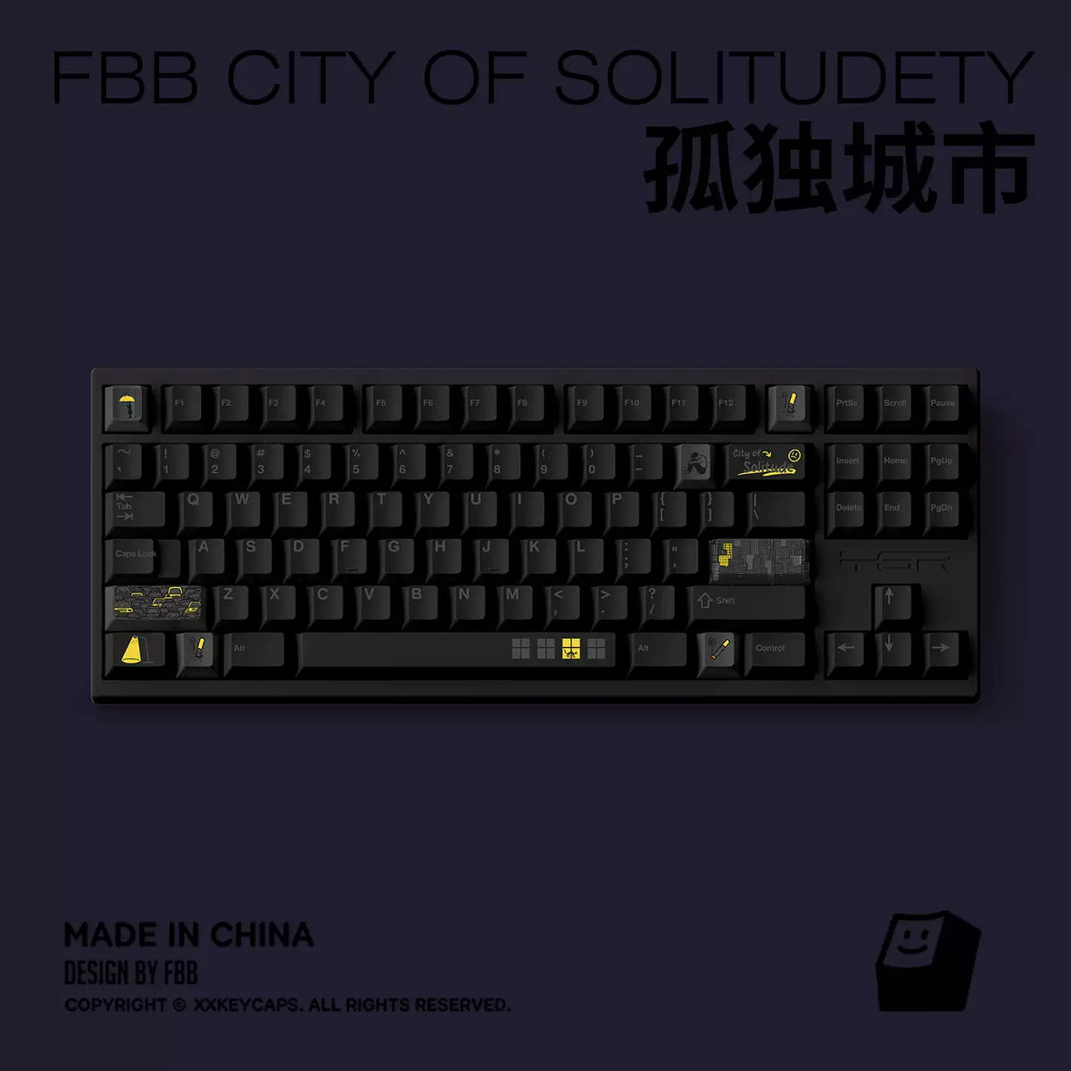 FBB – Lonely City PBT Tastenkappen-Set ANSI/ISO