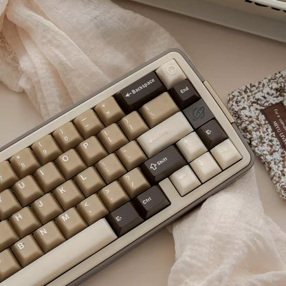 Raw Coconut Latte Semi-Transparent ANSI/ISO Keycap Set