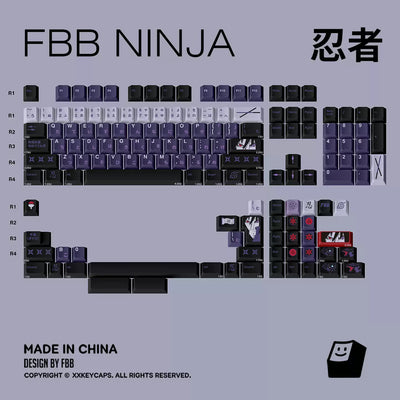 FBB - NINJA Ninja PBT ANSI/ISO Tastenkappen-Set
