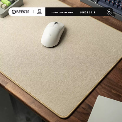 BEESIR - Tapete de escritorio extragrande de algodón y lino 