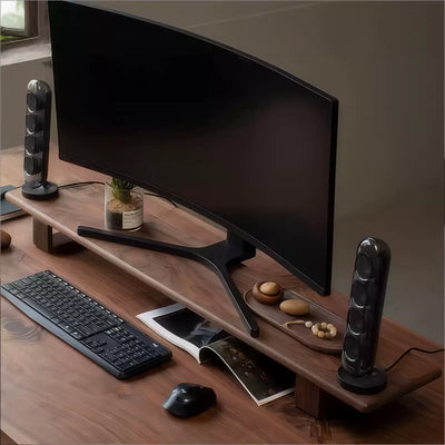BBS - Black Walnut Standard Monitor Stand