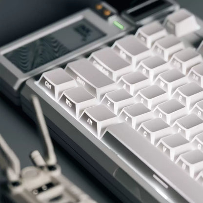 White/Black Refraction Side-Engraved ISO/ANSI Keycap Set