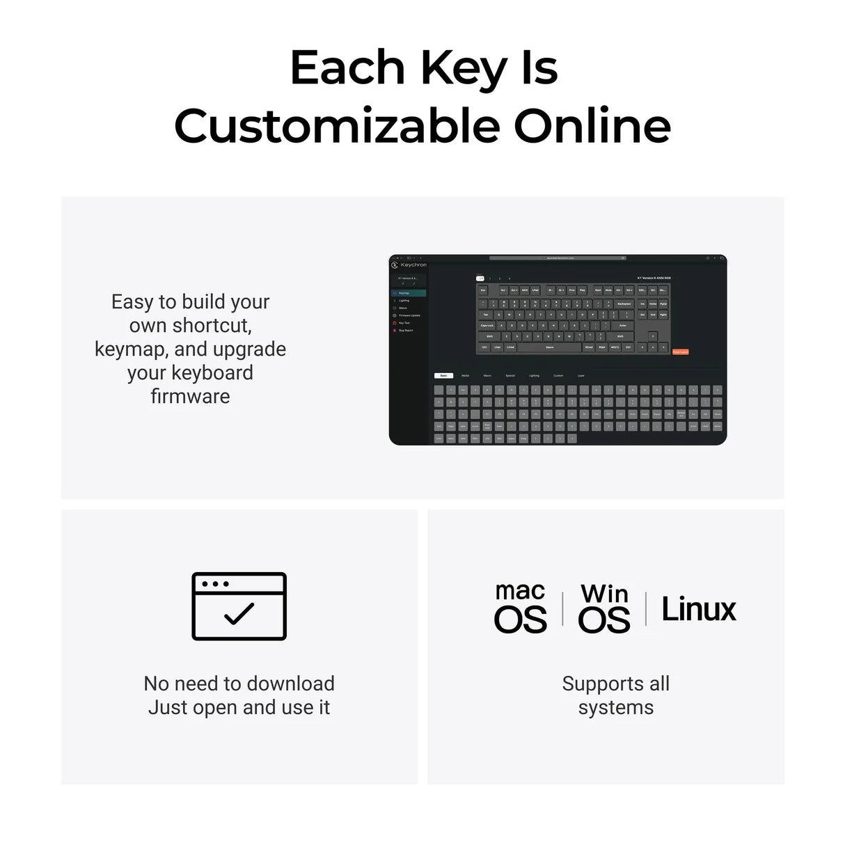 Keychron - K1 V6 QMK Wireless Mechanical Keyboard