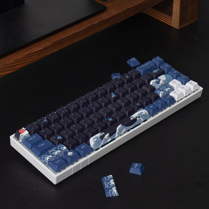 Black Coral Sea (Ukiyo) - 78 Cherry ANSI Keycap Set