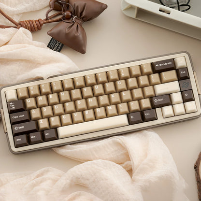 Raw Coconut Latte Semi-Transparent ANSI/ISO Keycap Set