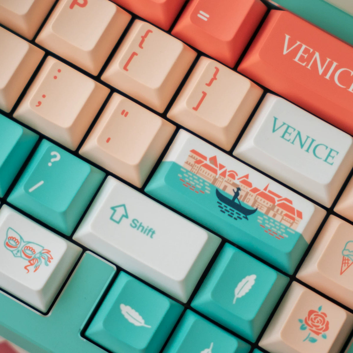 FBB – Venedig PBT Fünfseitiges ANSI/ISO-Tastenkappen-Set