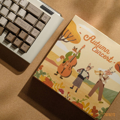 TUTKEYS - Juego de teclas PBT ANSI/ISO Concierto de Otoño