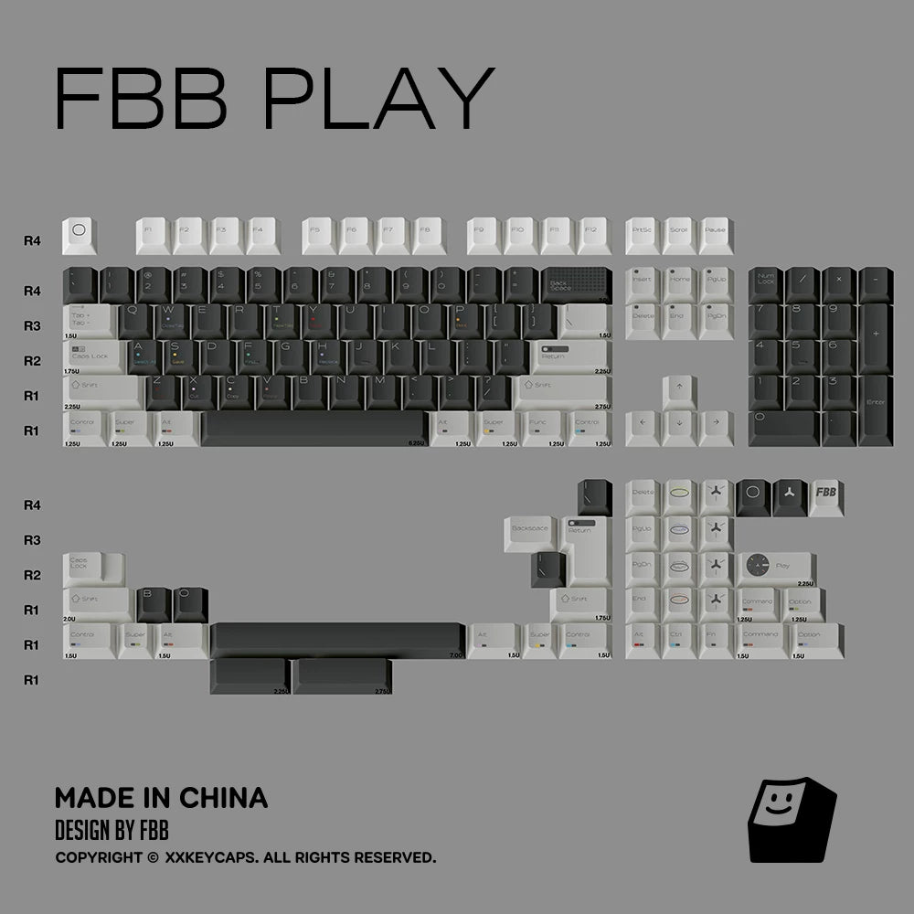 FBB - Play Minimalist PBT Dye-Sub Keycap Set