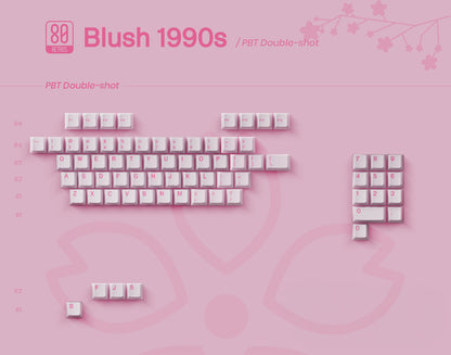 80Retros - Blush 1990s Keycap Set