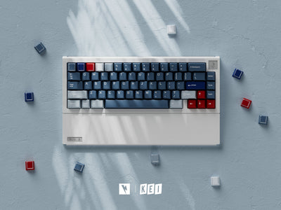 Keykobo - Juego de teclas de ABS de doble inyección R-W-B ANSI/ISO