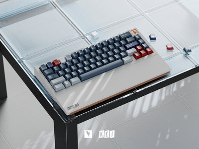Keykobo - Juego de teclas de ABS de doble inyección R-W-B ANSI/ISO