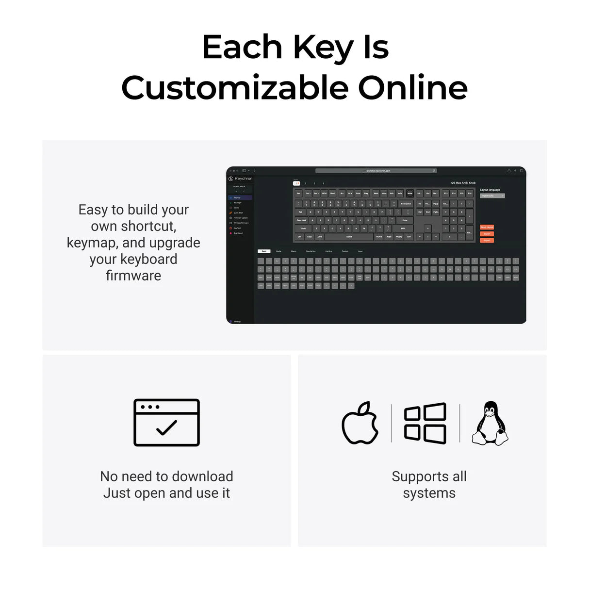 Keychron - Q6 Max QMK/VIA Wireless Custom Mechanical Keyboard