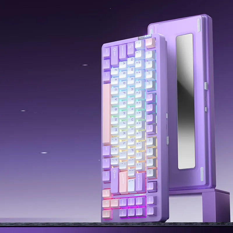 Teclado mecánico trimodo LEOBOG HI86 de aluminio al 75 % 