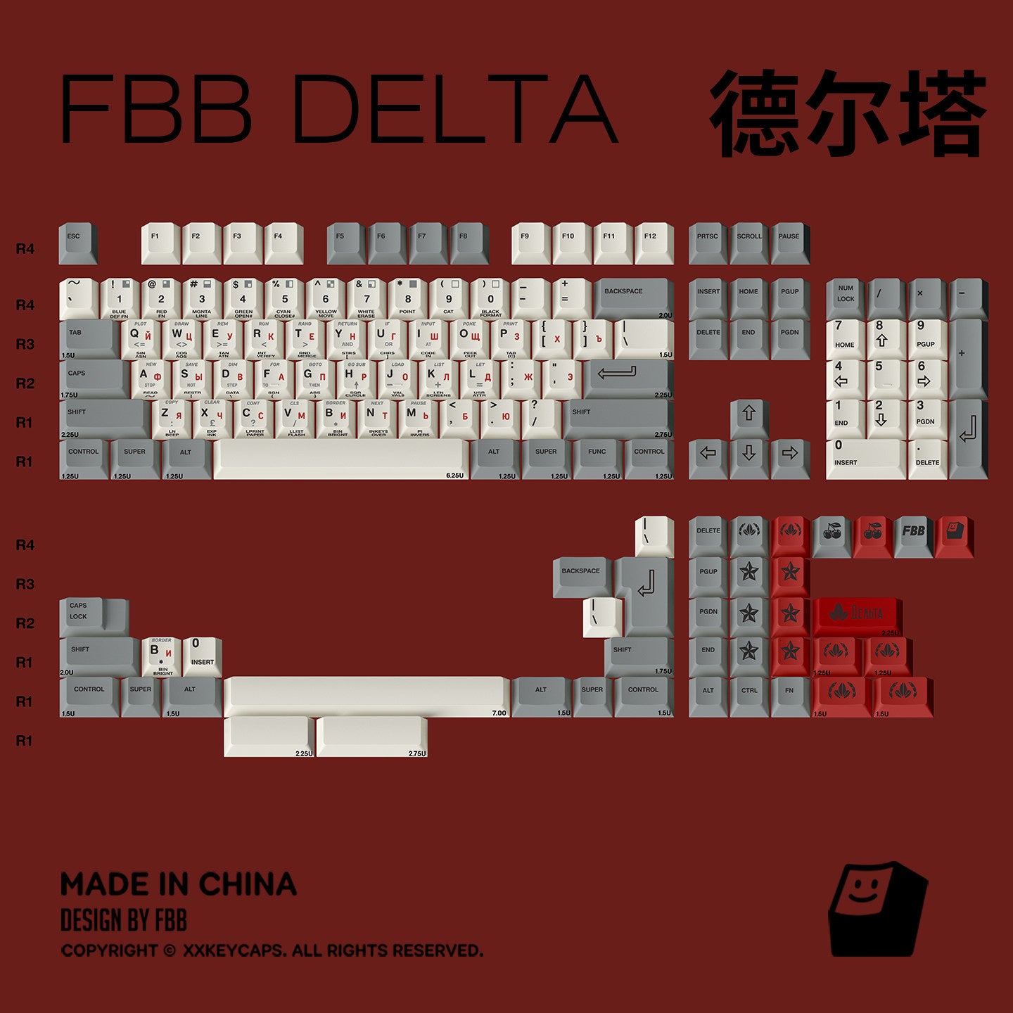 FBB - ZX Spectrum Series Delta Retro PBT Keycaps – OZO Keyboards
