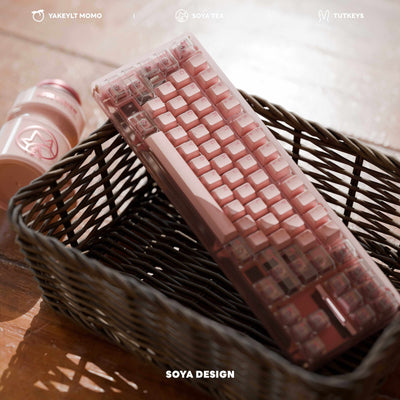 TUTKEYS - Juego de teclas Yakeylt Peach PBT Cherry Profile ANSI/ISO