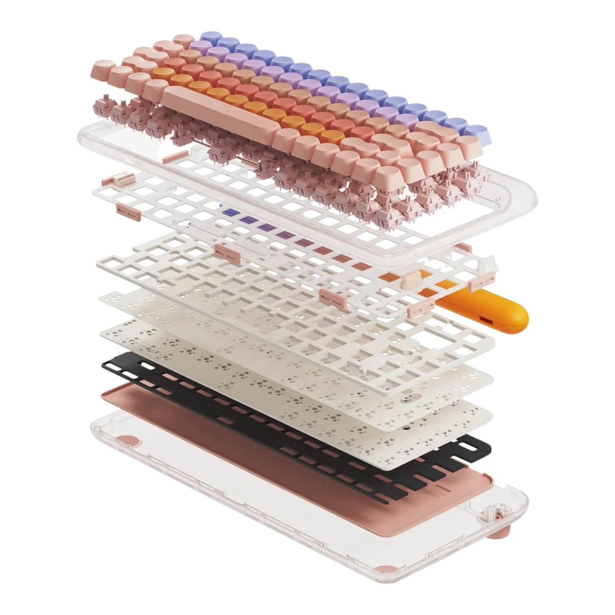 Sugar Color 70s - Retro 75% Mechanical Keyboard