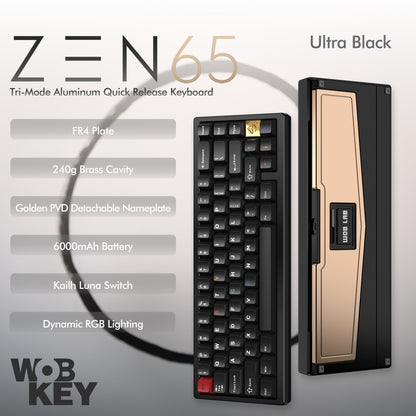 Wobkey - ZEN 65 Quick-Release Tri-Mode Mechanical Keyboard