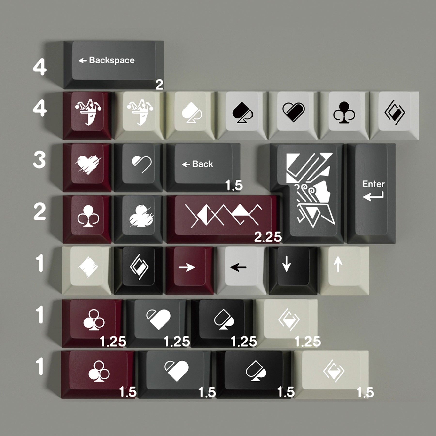 MWK Poker R2 Keycap Set