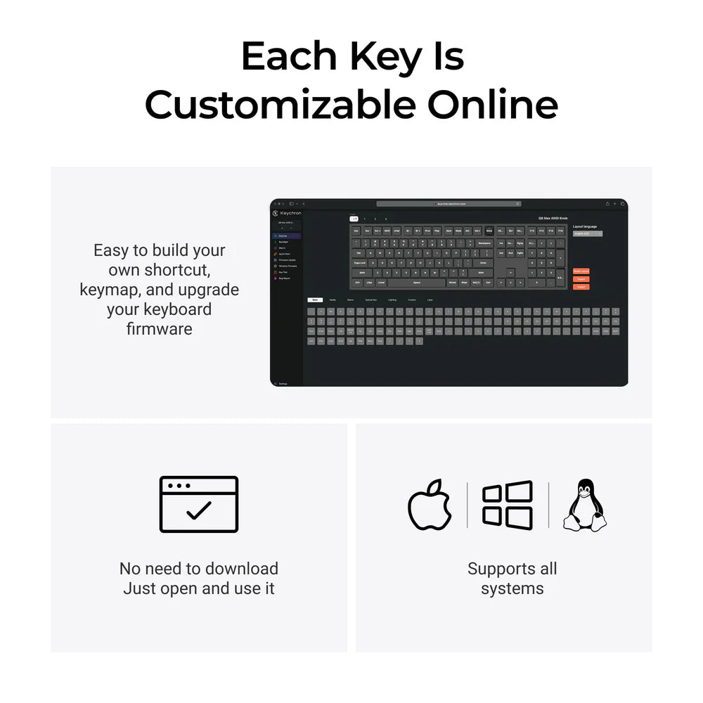 Keychron - Q6 Max QMK/VIA Wireless Custom Mechanical Keyboard