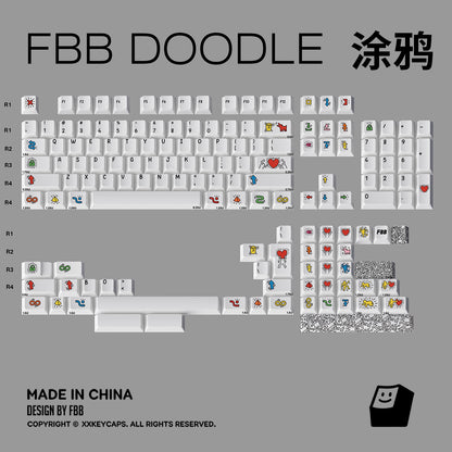 FBB - Graffiti Series Dark & White Original Keycap Set