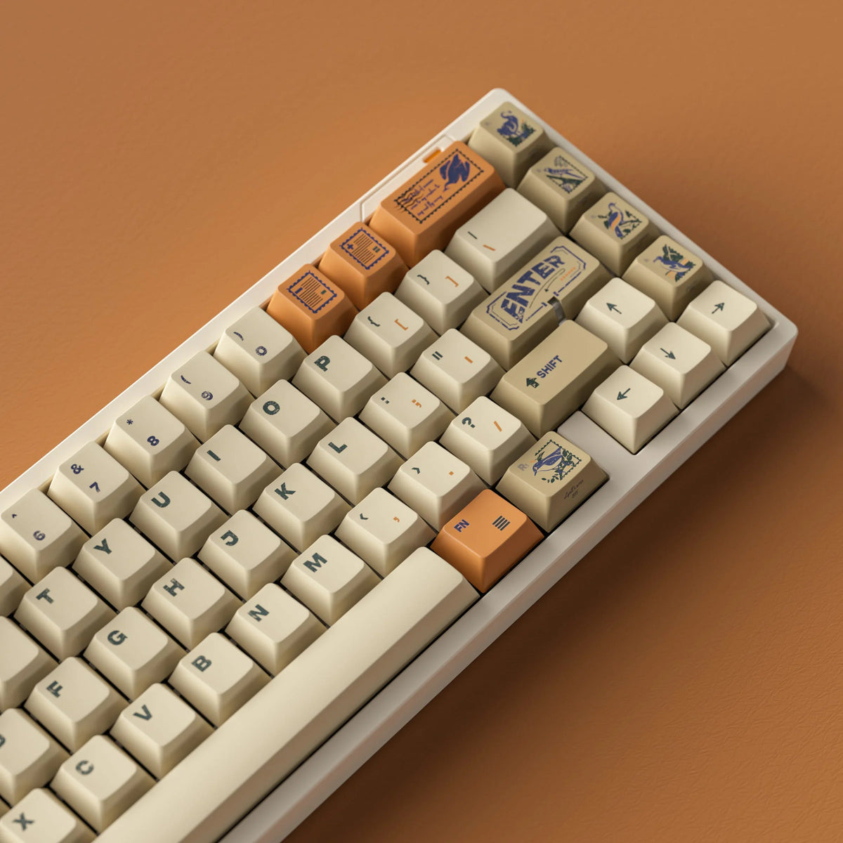 ALOHAKB - Juego de teclas Stamp R2 con perfil Cherry y tecnología PBT de sublimación de tinta 