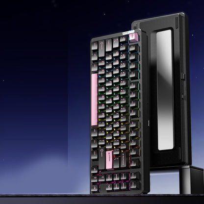 Teclado mecánico trimodo LEOBOG HI86 de aluminio al 75 % 