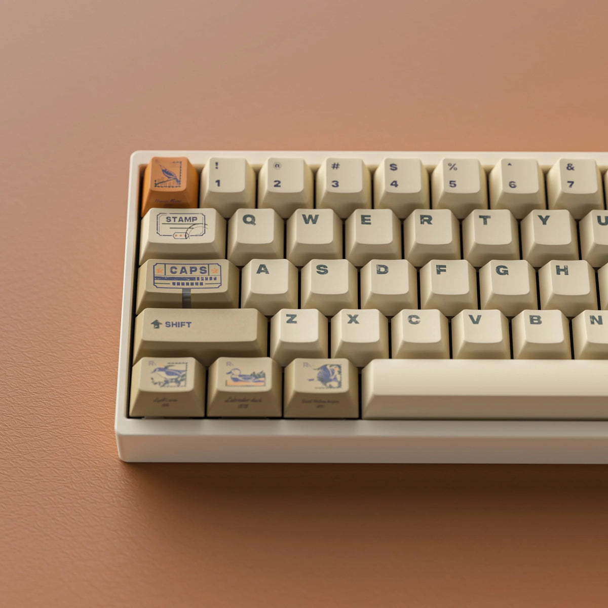 ALOHAKB - Juego de teclas Stamp R2 con perfil Cherry y tecnología PBT de sublimación de tinta 