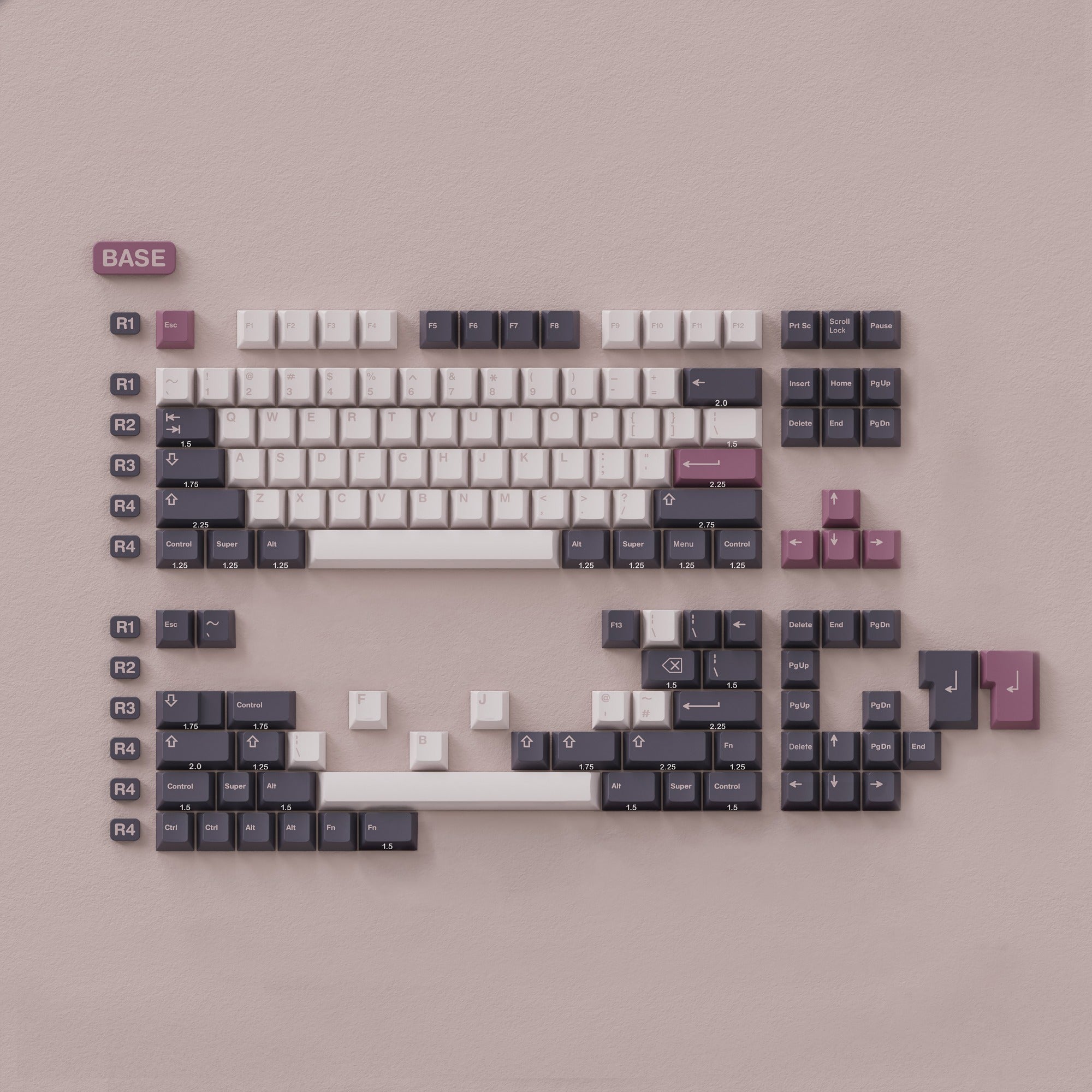 ePBT - Doll Doubleshot PBT Cherry Profile Keycaps Set