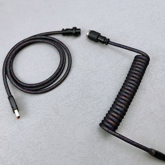 Black Sands - Coiled 185CM Type C USB Cable