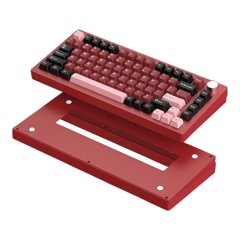 HJS AL75 V2 Mechanische kabellose Tastatur aus Aluminium, Barebone/montiert