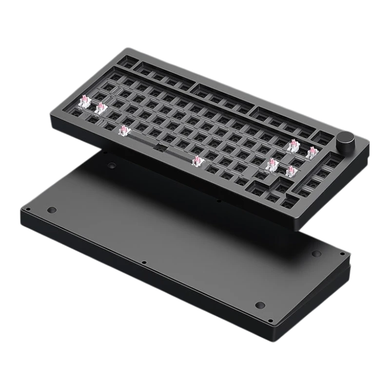 HJS AL75 V2 Mechanische kabellose Tastatur aus Aluminium, Barebone/montiert
